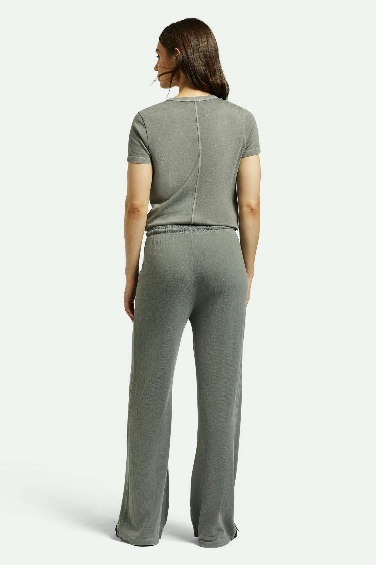 Carefree Organic Garment Dye Lounge Pant - Washed Black - Image 4